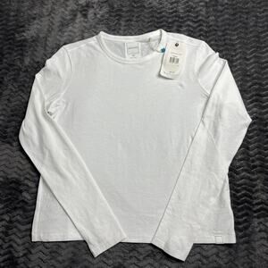 Jason Scott Shrunken Tee white Long sleeve Size XS NWT